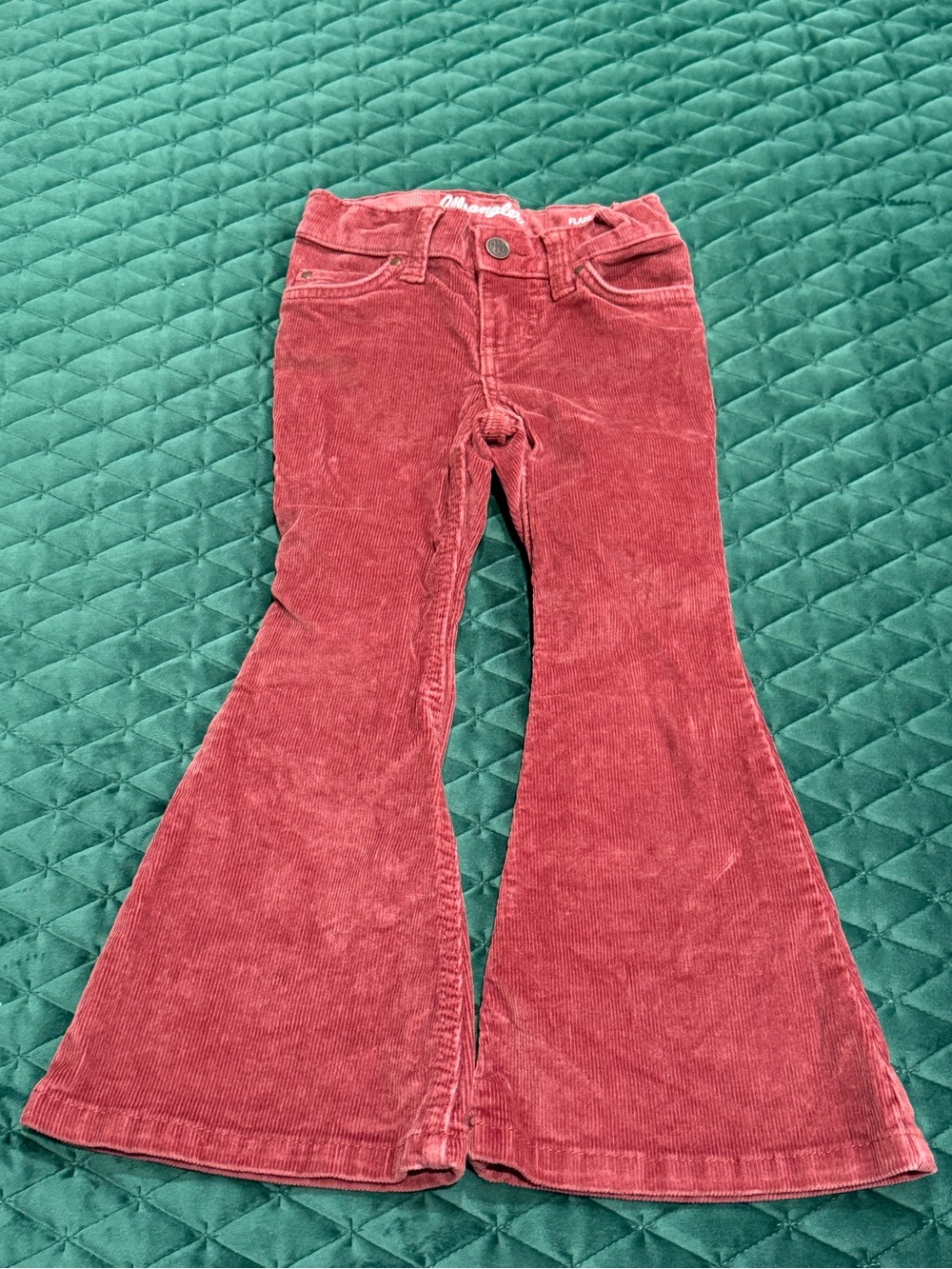 Wrangler Kids Corduroy Flared Jeans - Red